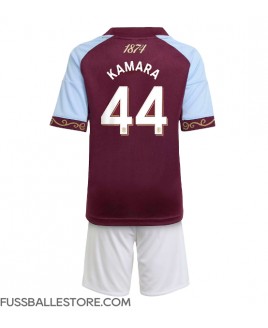 Günstige Aston Villa Boubacar Kamara #44 Heimtrikotsatz Kinder 2025-26 Kurzarm (+ Kurze Hosen)